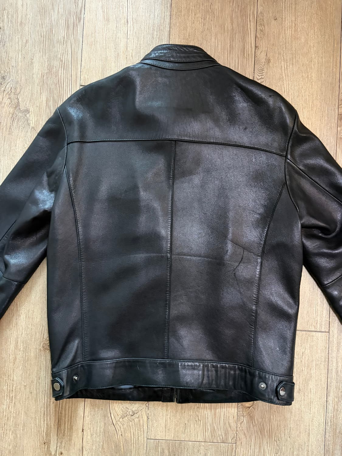 이탈리아 램스킨 미니멀 라이더 자켓 상품이미지5