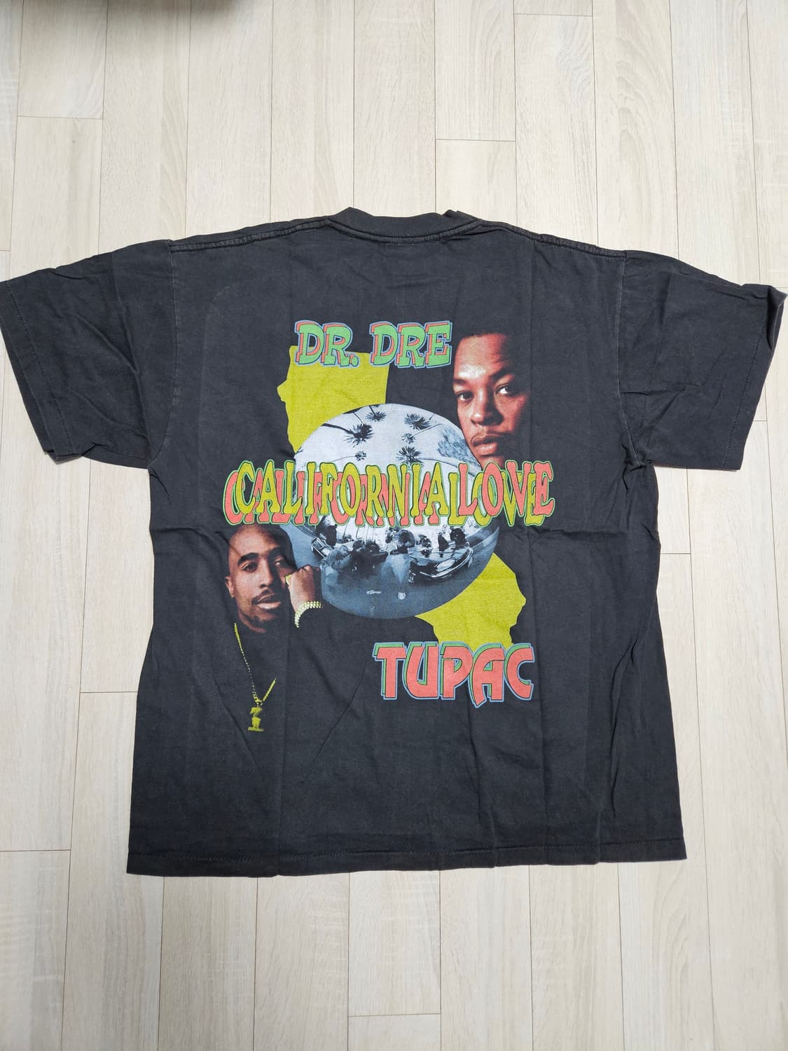 투팍 빈티지랩티셔츠 엑스라지 상품이미지2