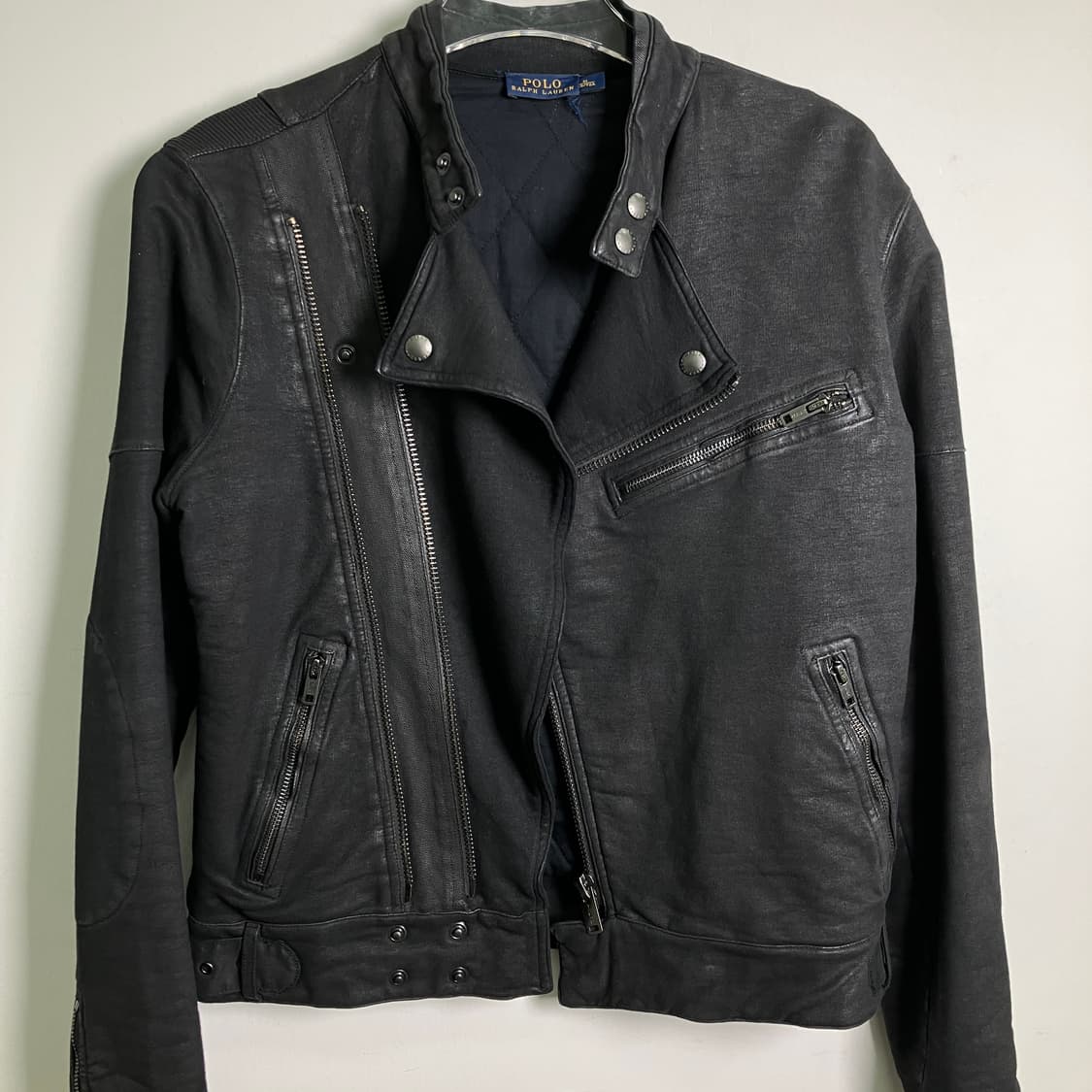 폴로 랄프로렌 블랙 코튼 라이더 자켓 M 상품이미지7