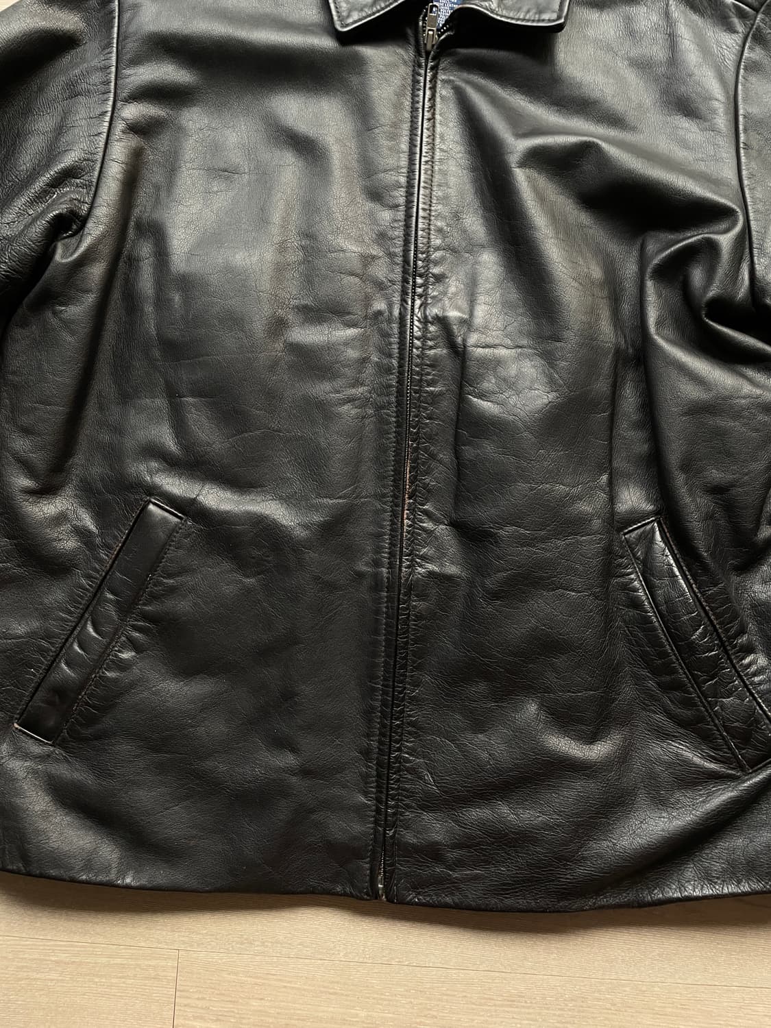 90s 올드갭 레더 자켓 블랙 상품이미지7