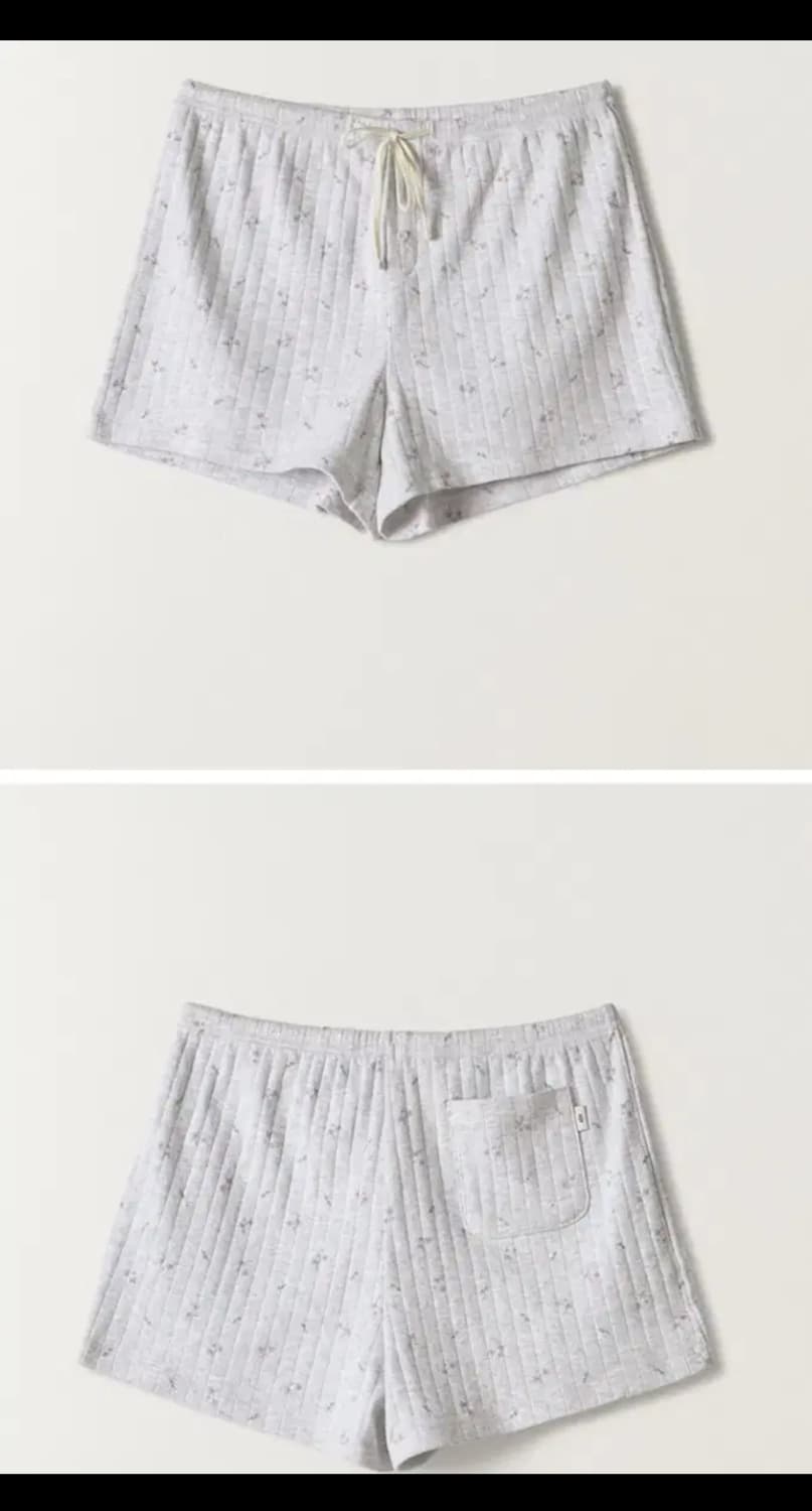 튜드먼트 blooming flower shorts(melange grey 상품이미지1