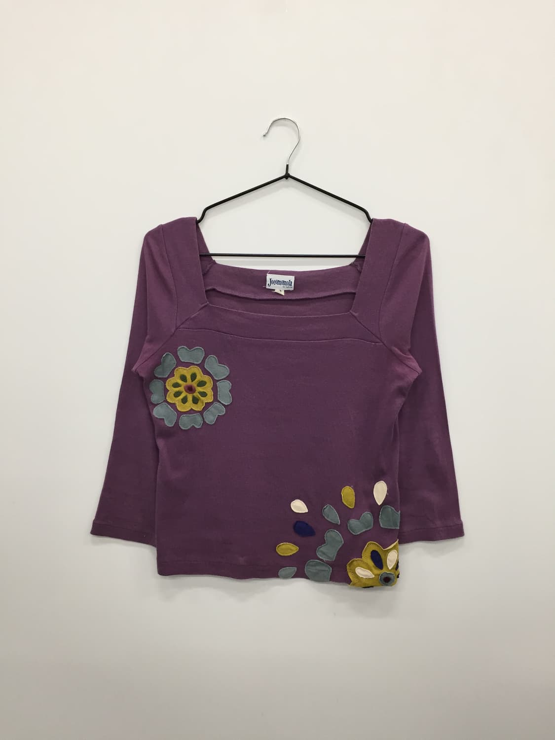 'Jocomomola' Purple Flower Applique Top 상품이미지5