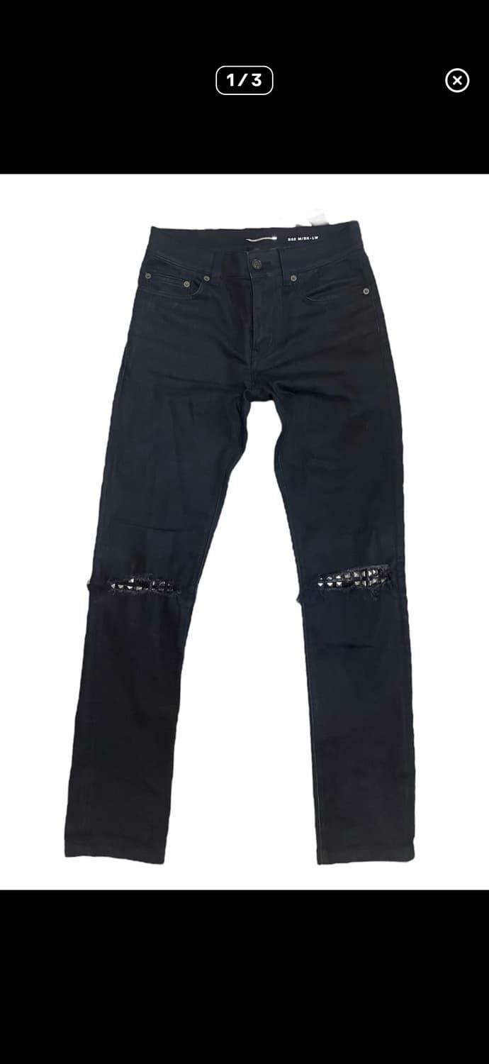 생로랑 무릎 절개 스터드진 구해요 상품이미지1