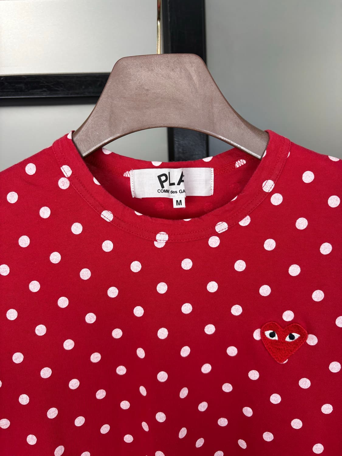  [S]COMMEdes꼼데가르송 여성 도트 레드 티셔츠  상품이미지3