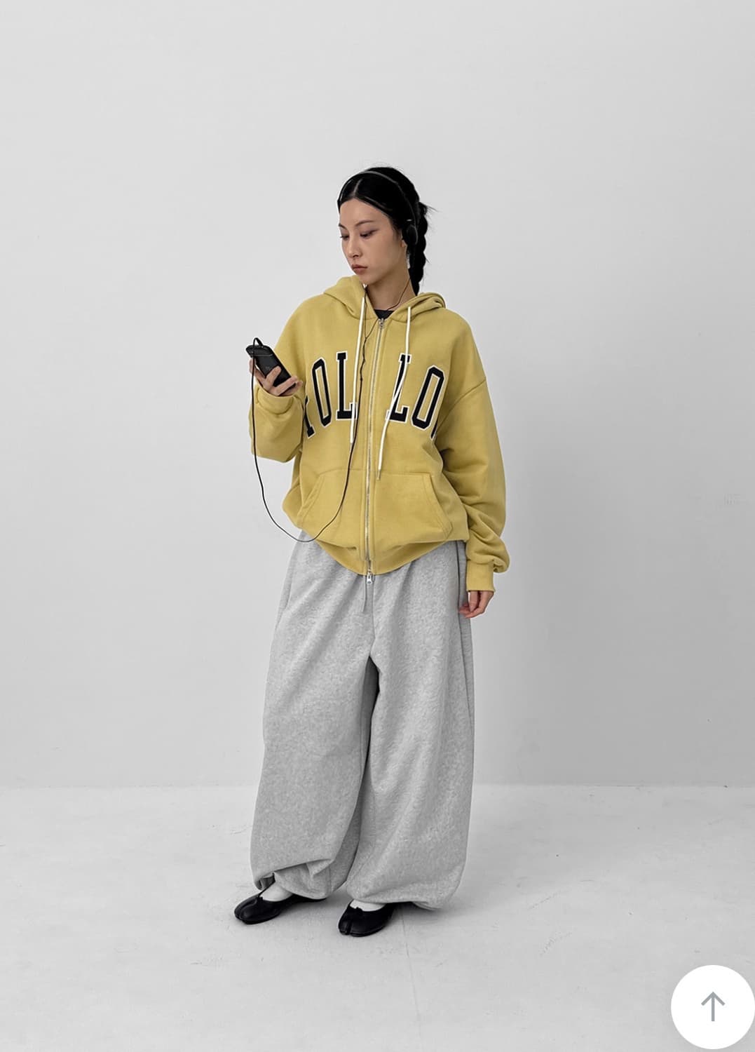 블랙업 유니섹스 퍼릿 오버핏 조거 밴딩팬츠 상품이미지2