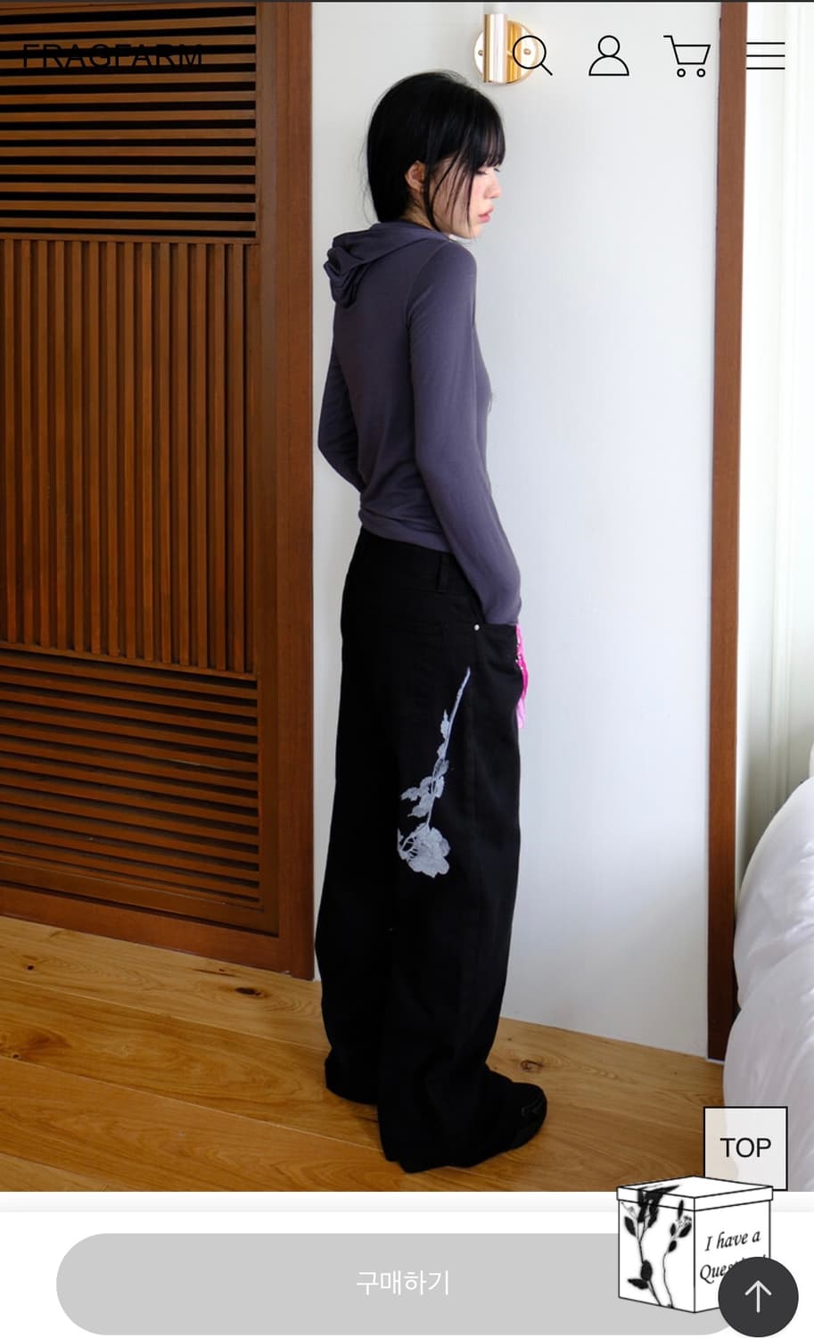 프래그팜 Fragfarm 와이드 팬츠 블랙 M 상품이미지1