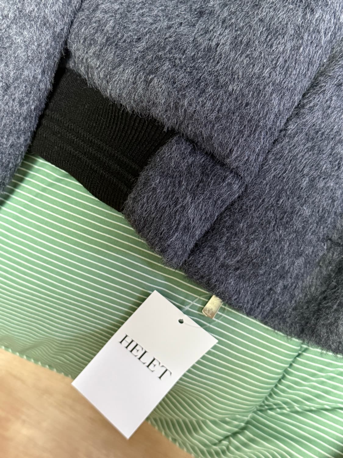 헬렛 알파카 해링턴 자켓 그레이 새상품 L 상품이미지5
