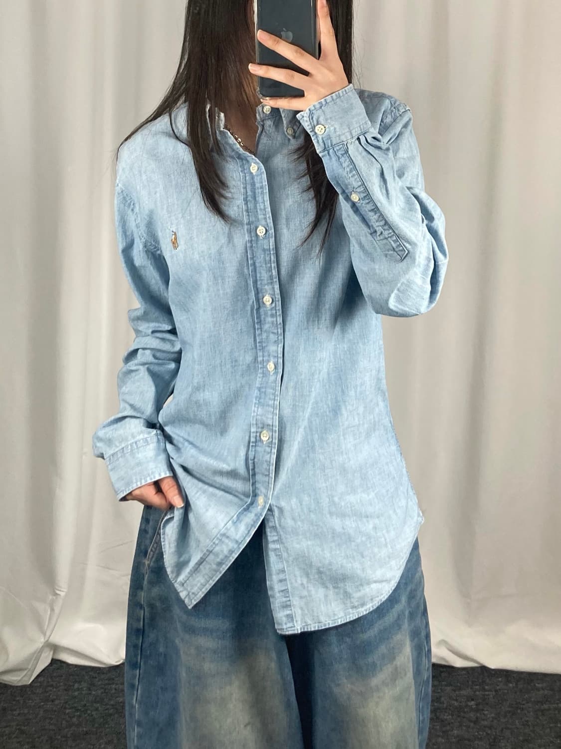 폴로 샴브레이 셔츠 상품이미지1
