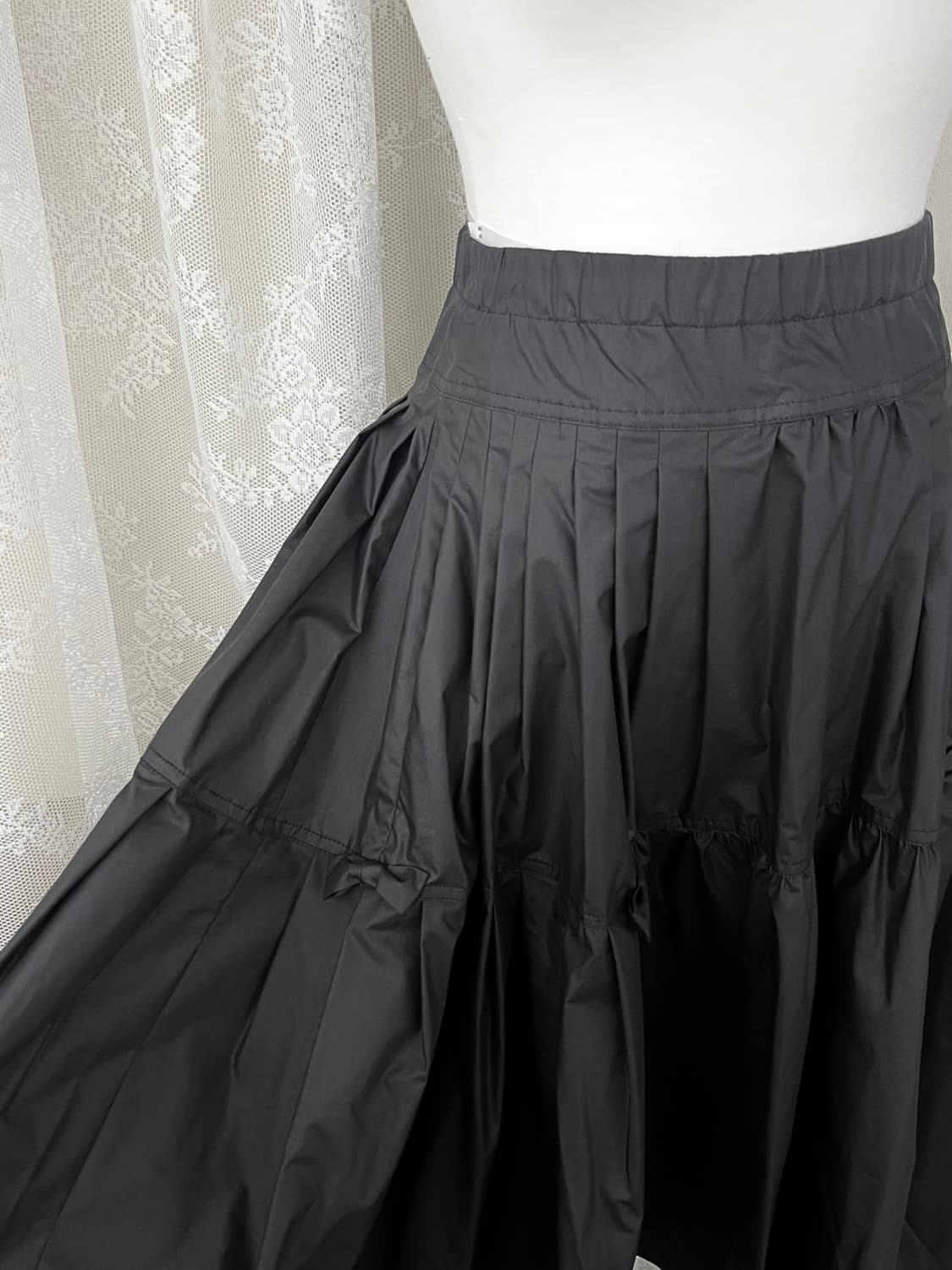 XS) 지요 JIYO 앙투아네트 리본 스커트 블랙 상품이미지3