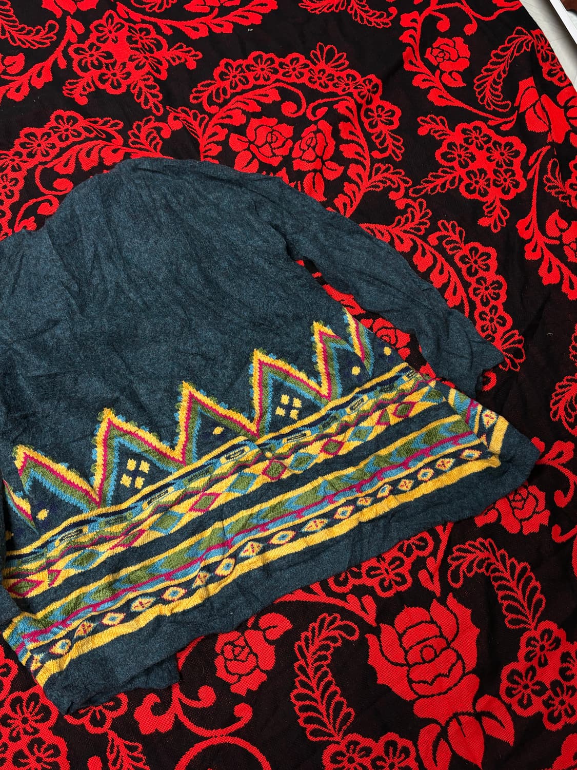 Vintage Ethnic knit hood 상품이미지3