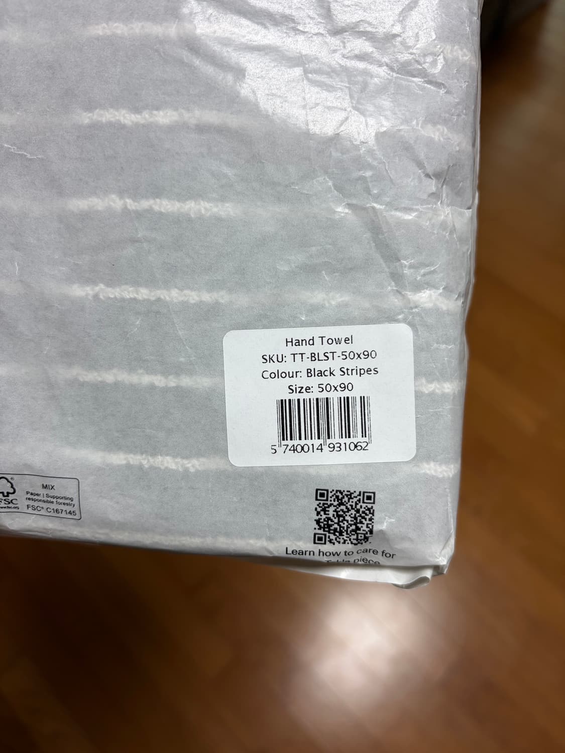 TEKLA 테클라 블랙 스트라이프 타월 상품이미지6