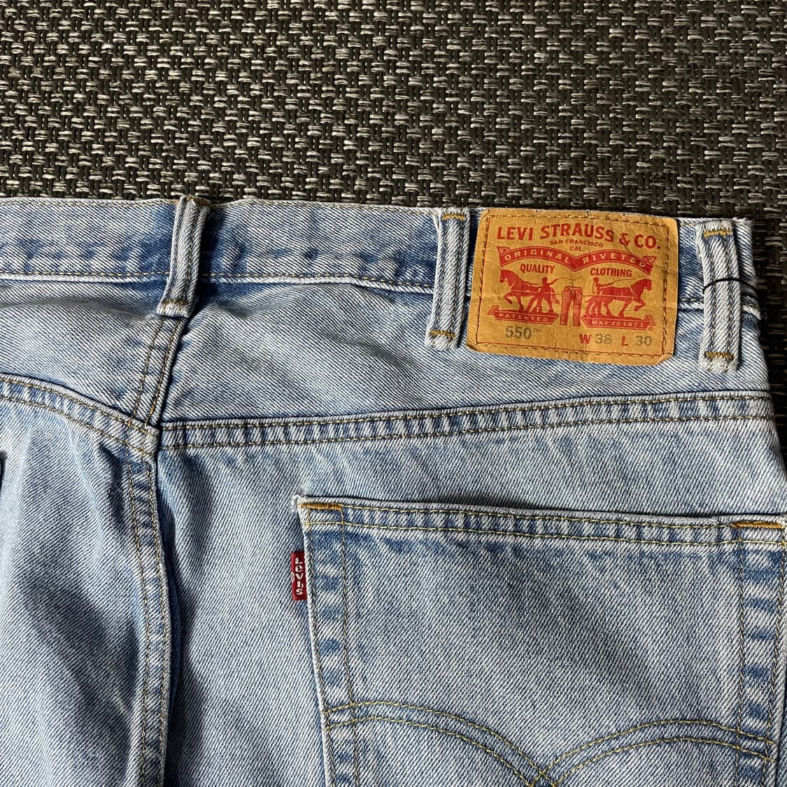 (38) 리바이스 550 38X30 연청 데님 팬츠 상품이미지5