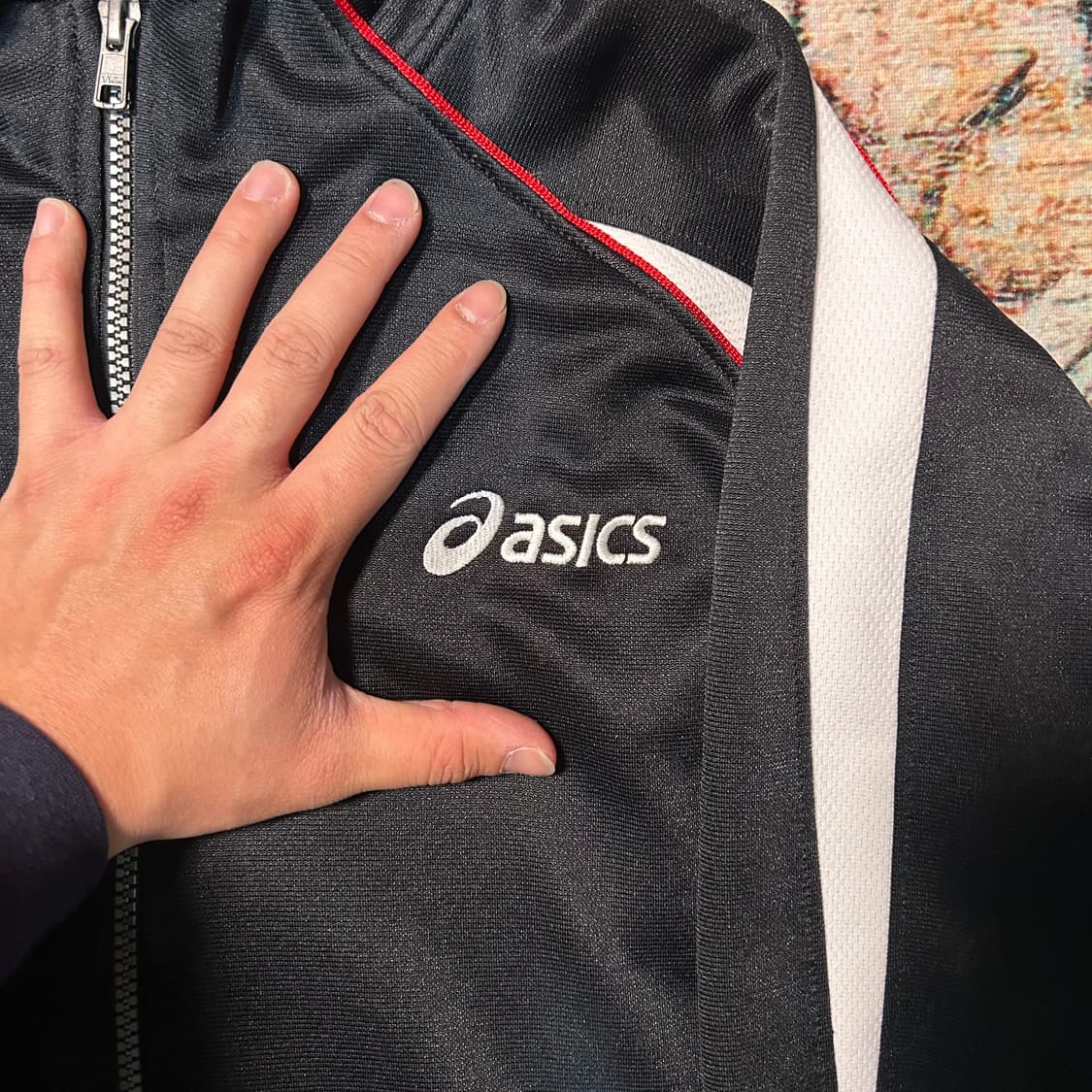 [M] 00s 아식스 재팬 블랙 트랙자켓 상품이미지3