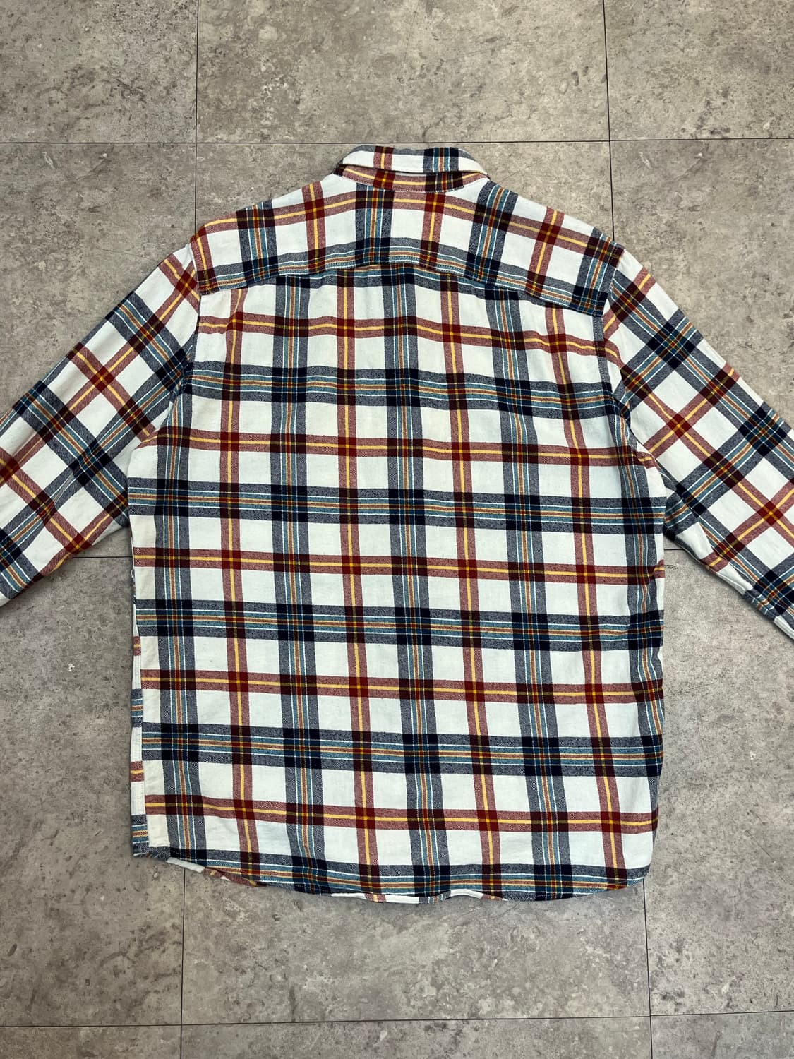 갭 체크 셔츠 아이보리 L #csz3339 상품이미지8