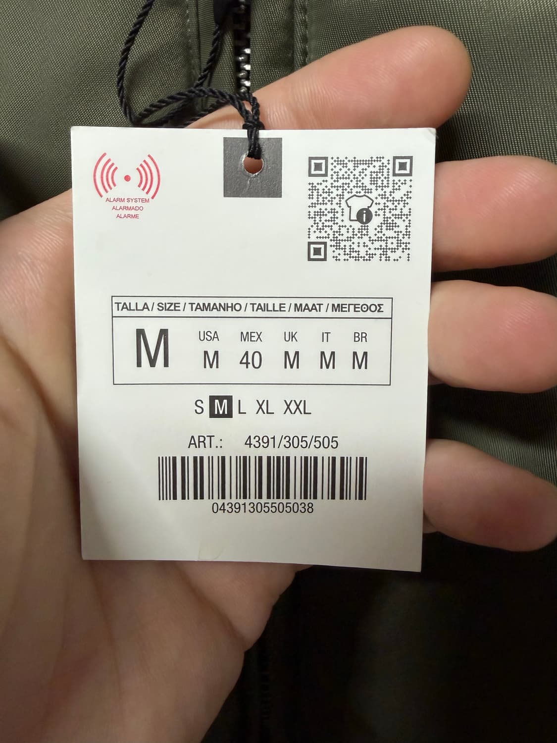 [새상품] 자라 퀼티드 오버사이즈 봄버 자켓 카키 MA-1 상품이미지6