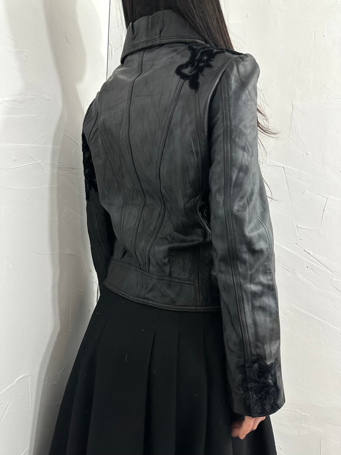 oriental detail leather jacket 상품이미지8