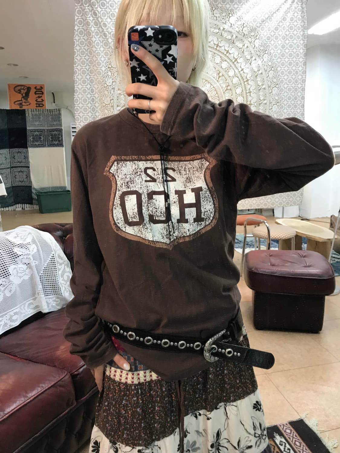 빈티지 프린팅 롱슬리브  상품이미지1