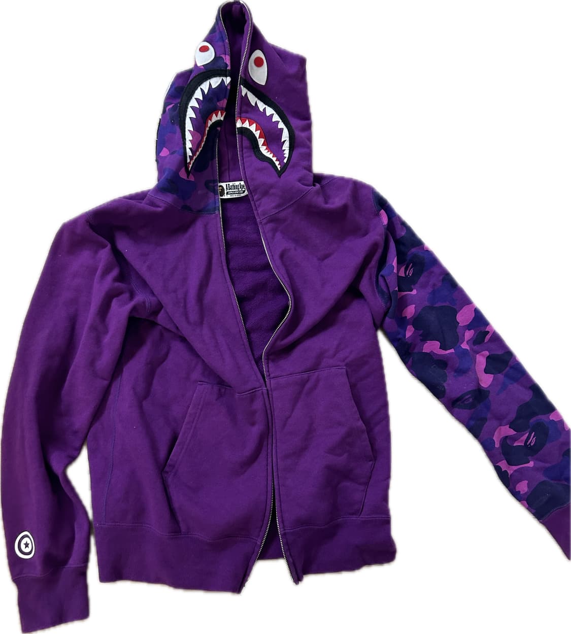 베이프 후드집업 퍼플 xl 상품이미지1