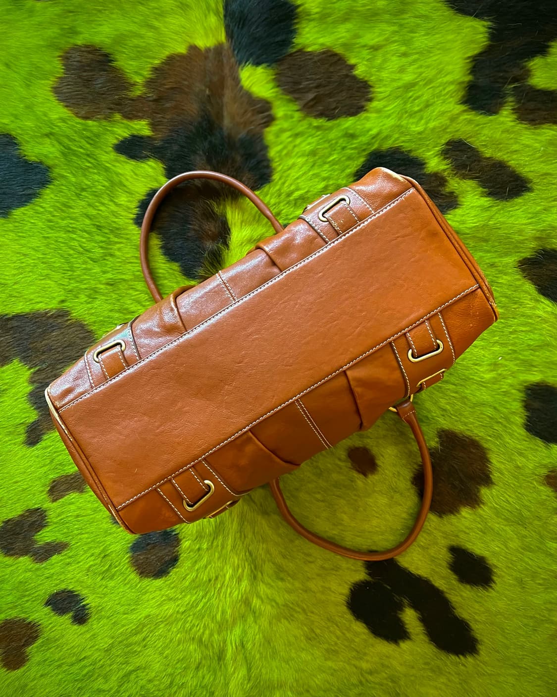 90-00s Old MISSONI Real Leather Tote Bag 상품이미지8