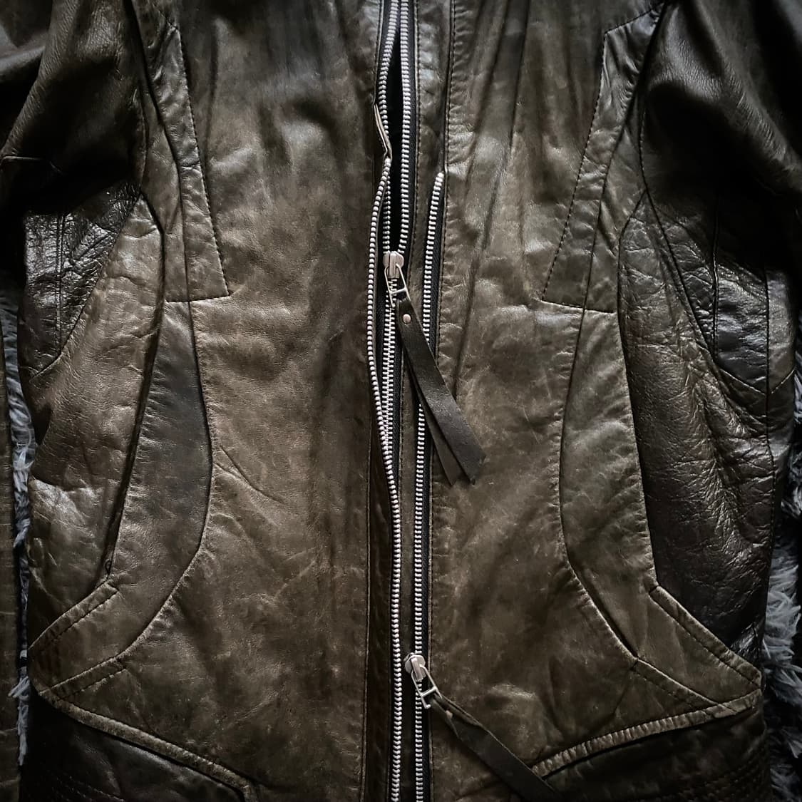 (최종 가격 인하)EKAM Double-Zip Leather Jacket 상품이미지4