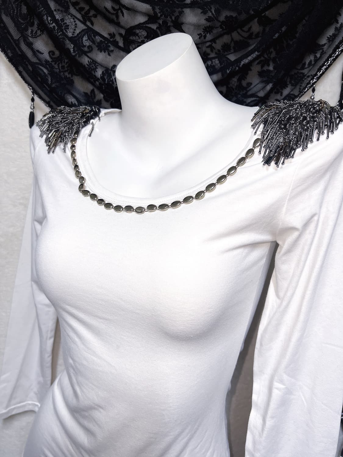 오네갸루 금장 은장 견장 롱슬리브 펑크 y2k 섹시 헤이세이 시부야 핀터 상품이미지6