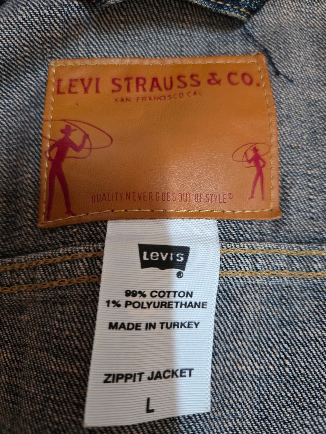 리바이스 여성 세미크롭 차이나카라 청자켓(딱붙핏) 상품이미지8