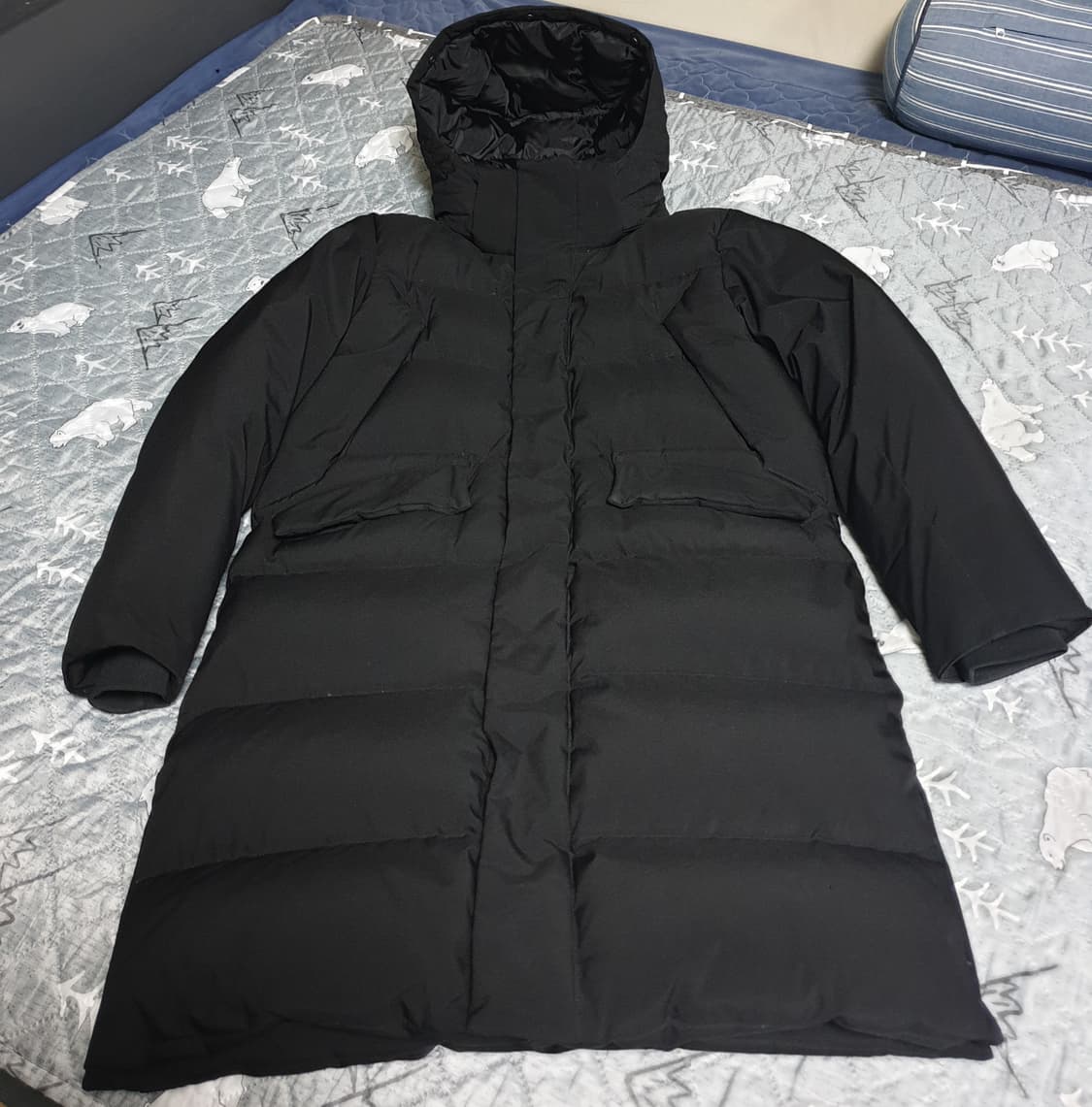 LANEBY 거위털 롱패딩 블랙 (95) 상품이미지1