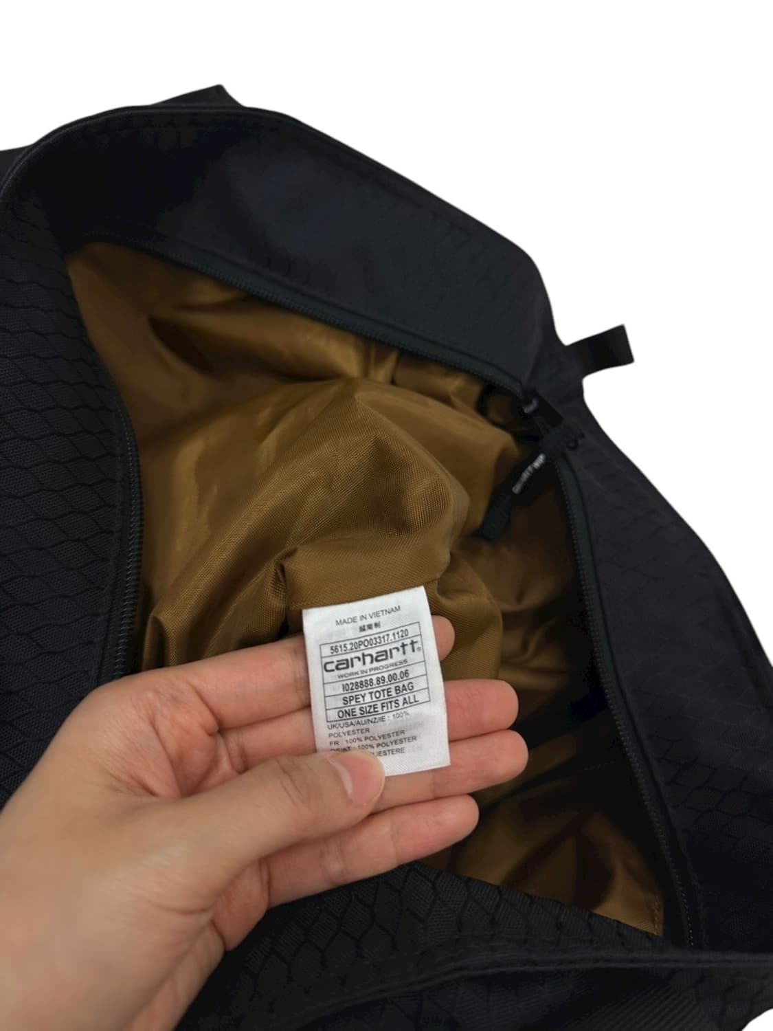칼하트 wip 스페이 토트백 블랙 상품이미지6