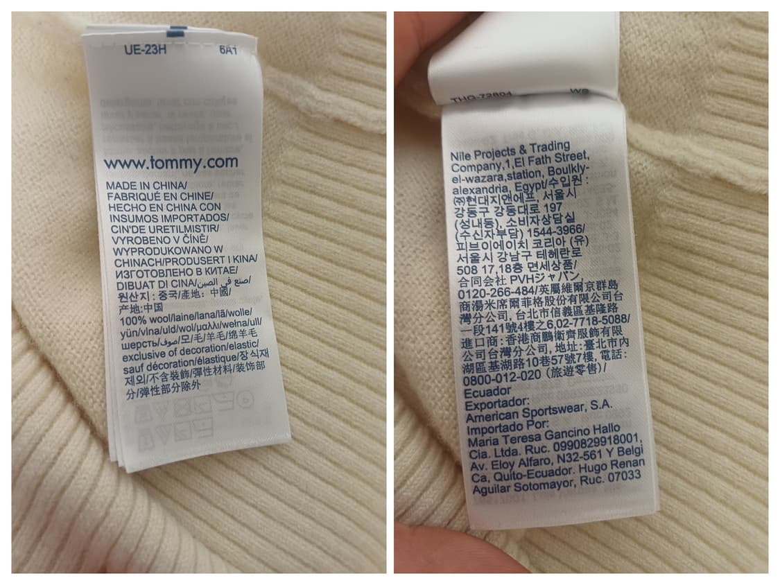 타미힐피거 19AW 머신워셔블 램스울 니트 [표기XL - 실측 L] 상품이미지7