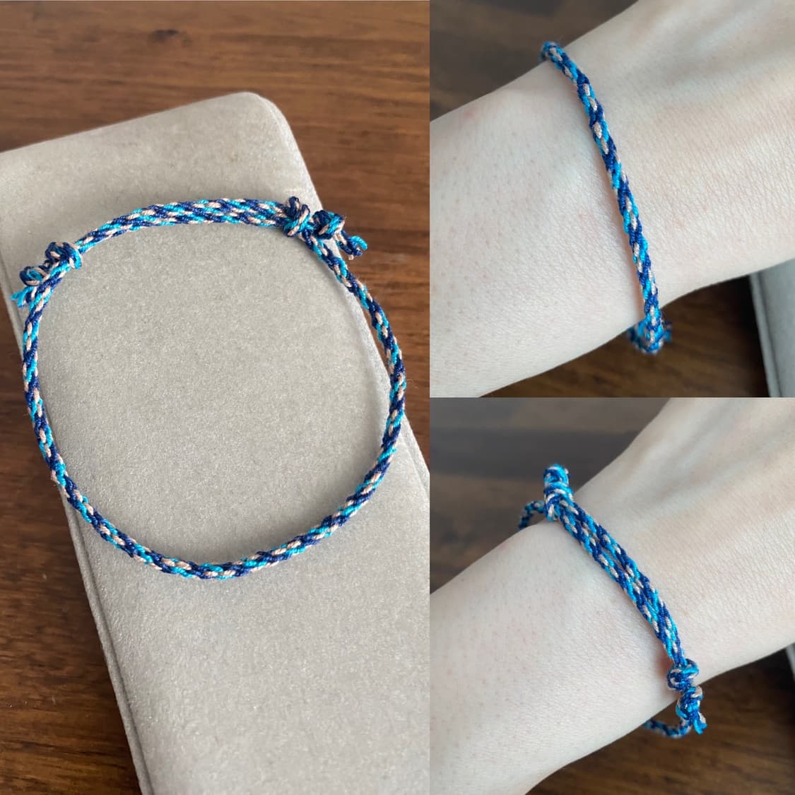 마크라메 유기농코튼 실팔찌 세트(L) 상품이미지3