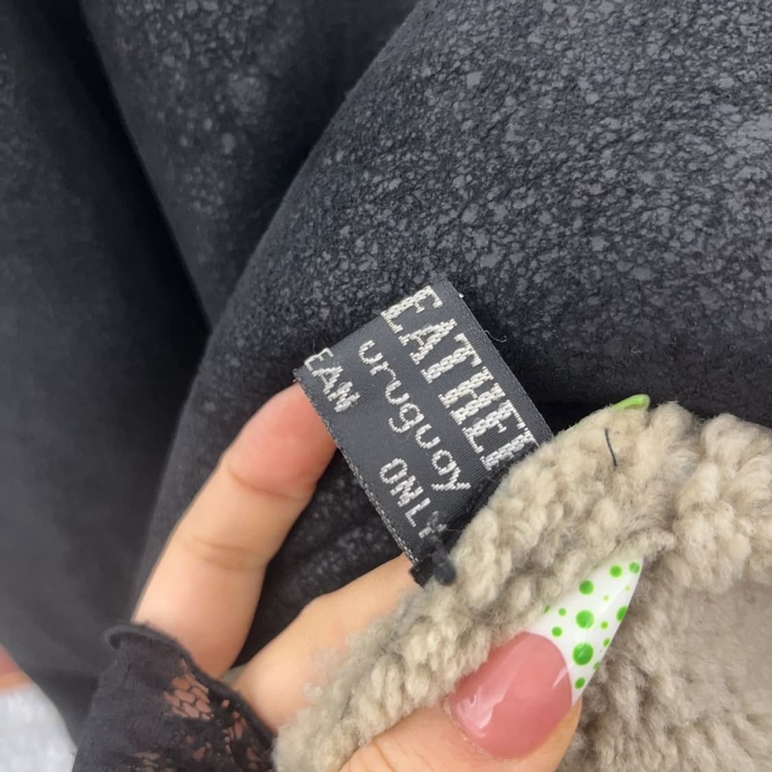 랭글러 빈티지 오버핏 가죽 양털 무스탕 자켓 L C08922 상품이미지7