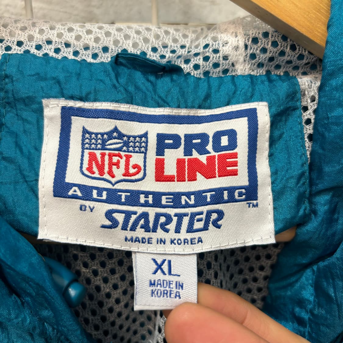 스타터 X NFL 90s 올드스쿨 마이애미 돌핀스 바람막이 XL 상품이미지7