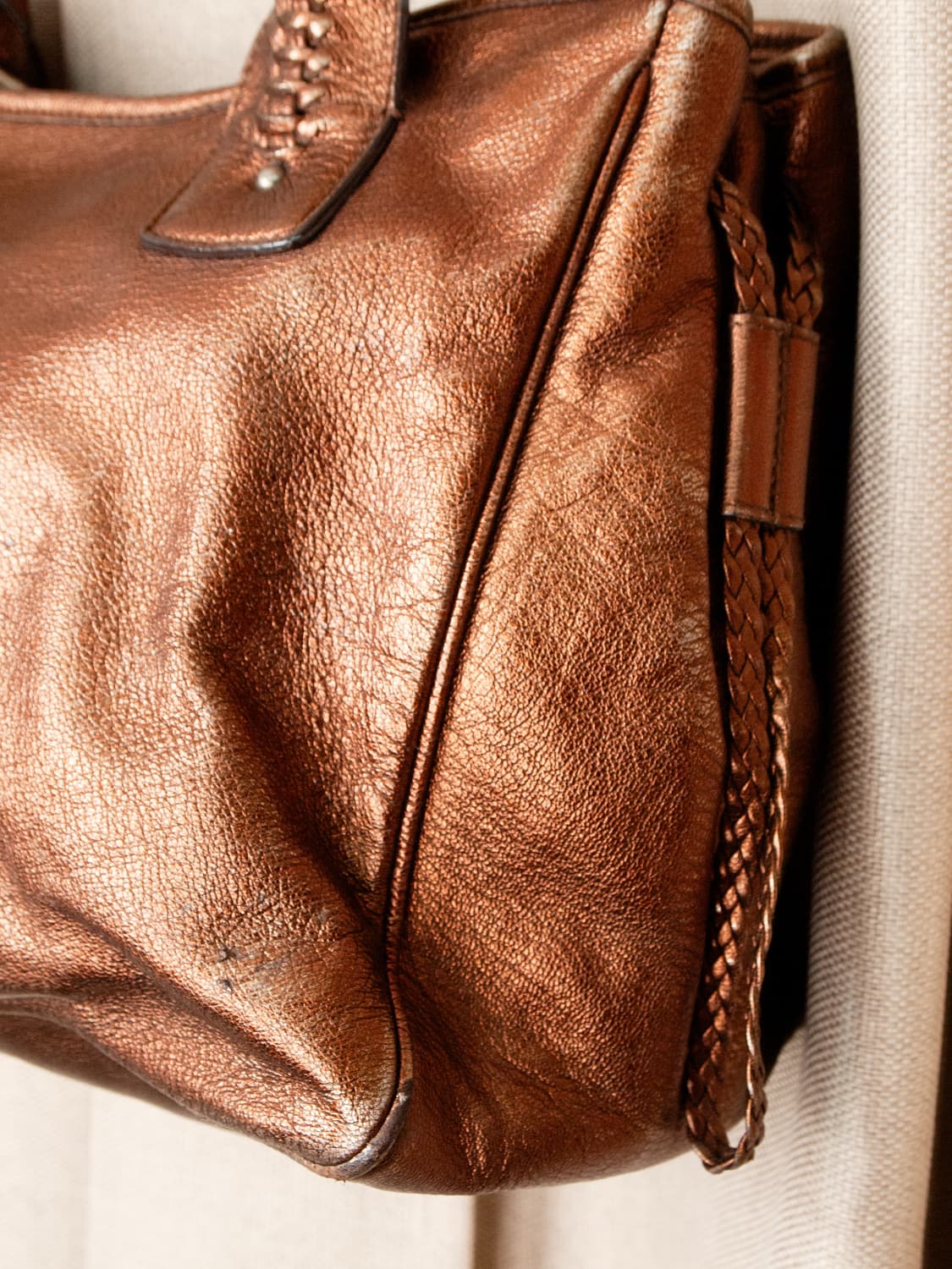 Metalic Bronze Leather Shoulder Bag 상품이미지5