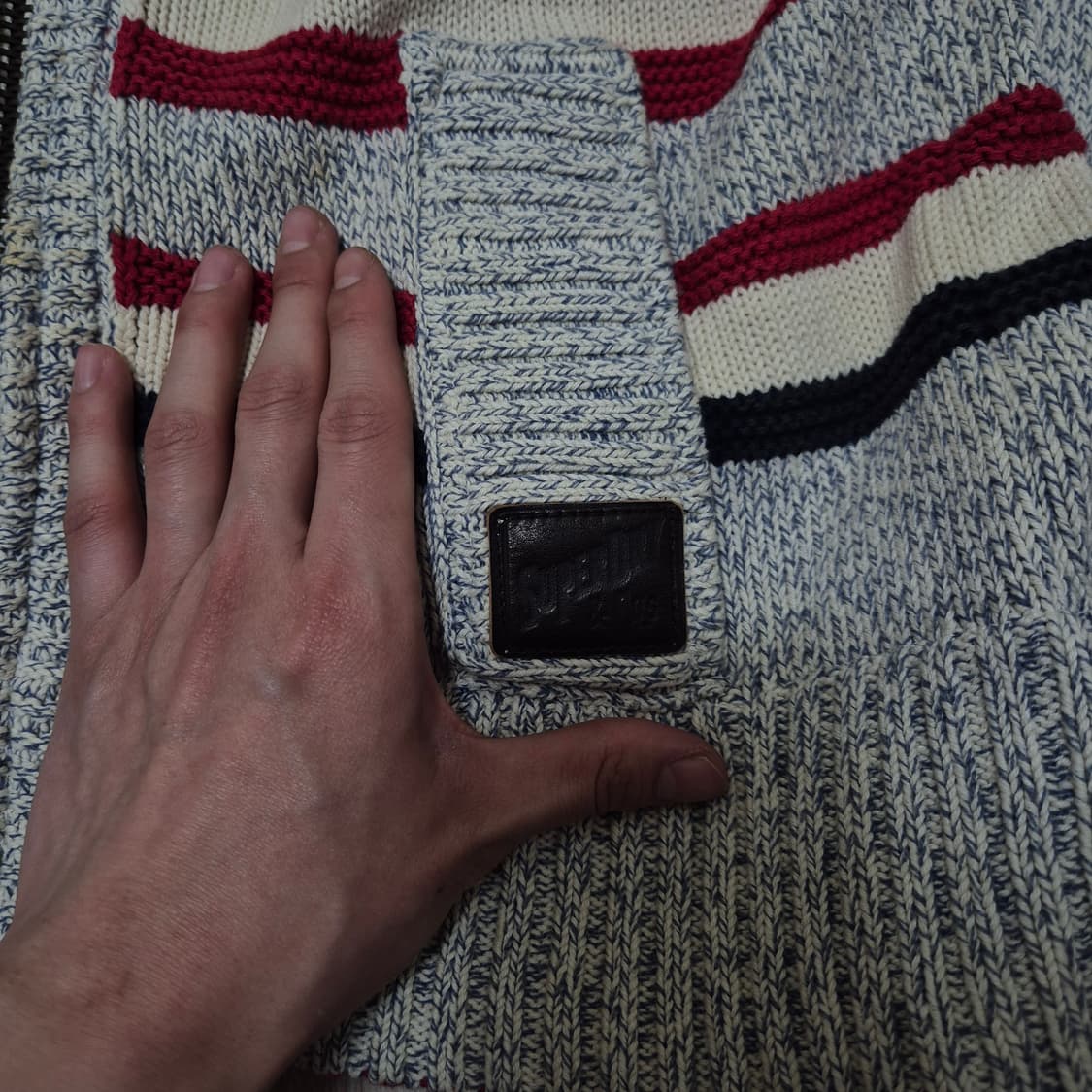 슈퍼드라이 드라이굿즈 아즈텍 코위찬 니트 집업 가디건 M(95) 상품이미지6