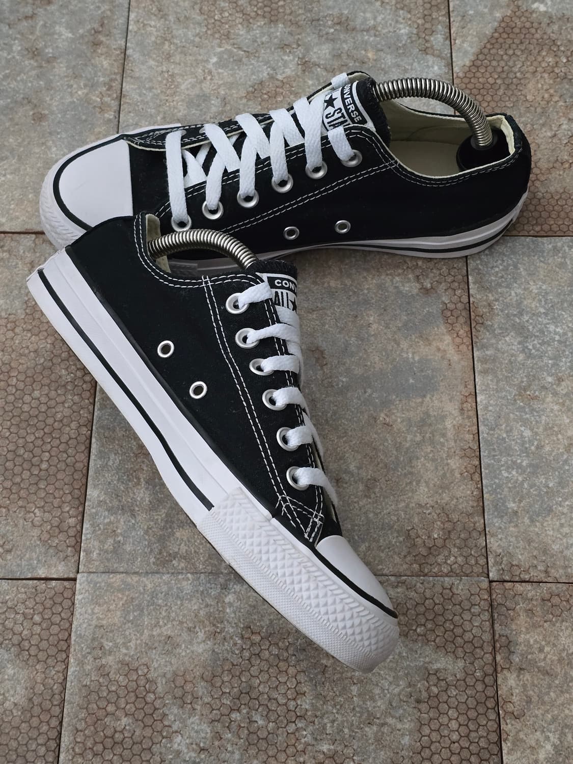 (245)컨버스 척테일러 올스타 로우 검흰  상품이미지6