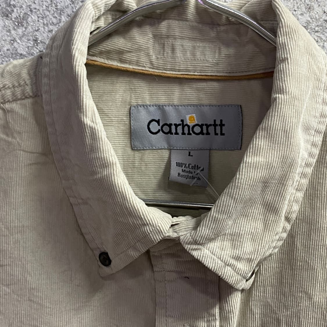 칼하트 패치로고 투포켓 카키 셔츠 B3161 상품이미지3