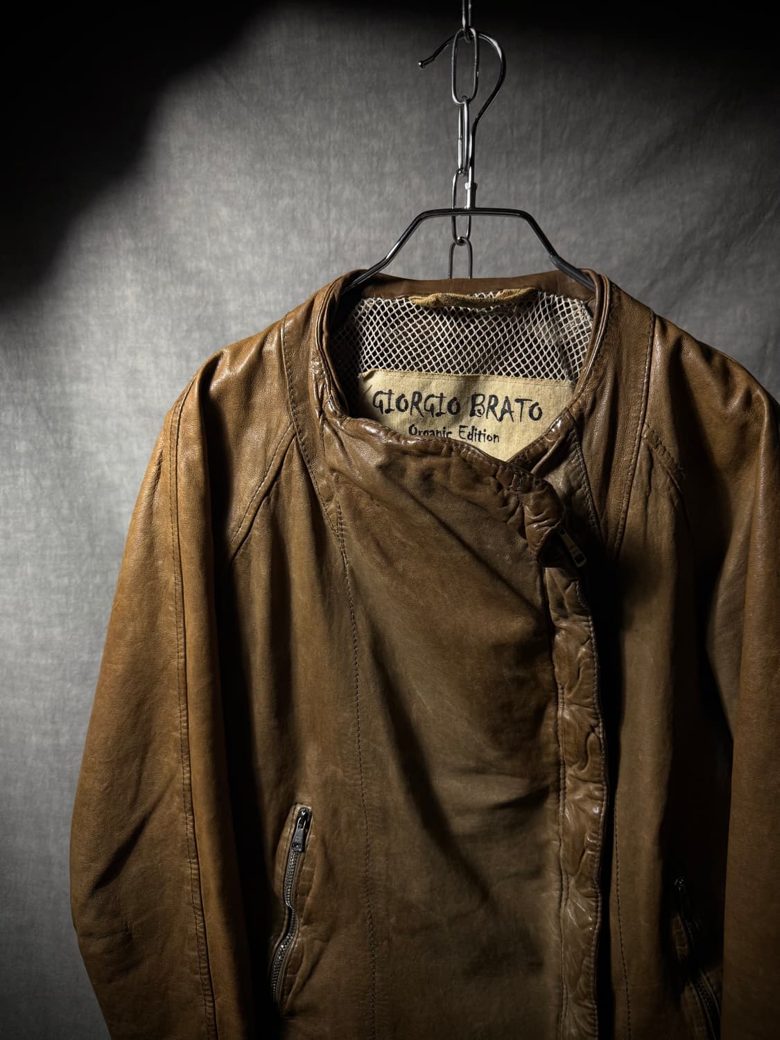 Giorgio Brato Asymmetric Leather Jacket 상품이미지4