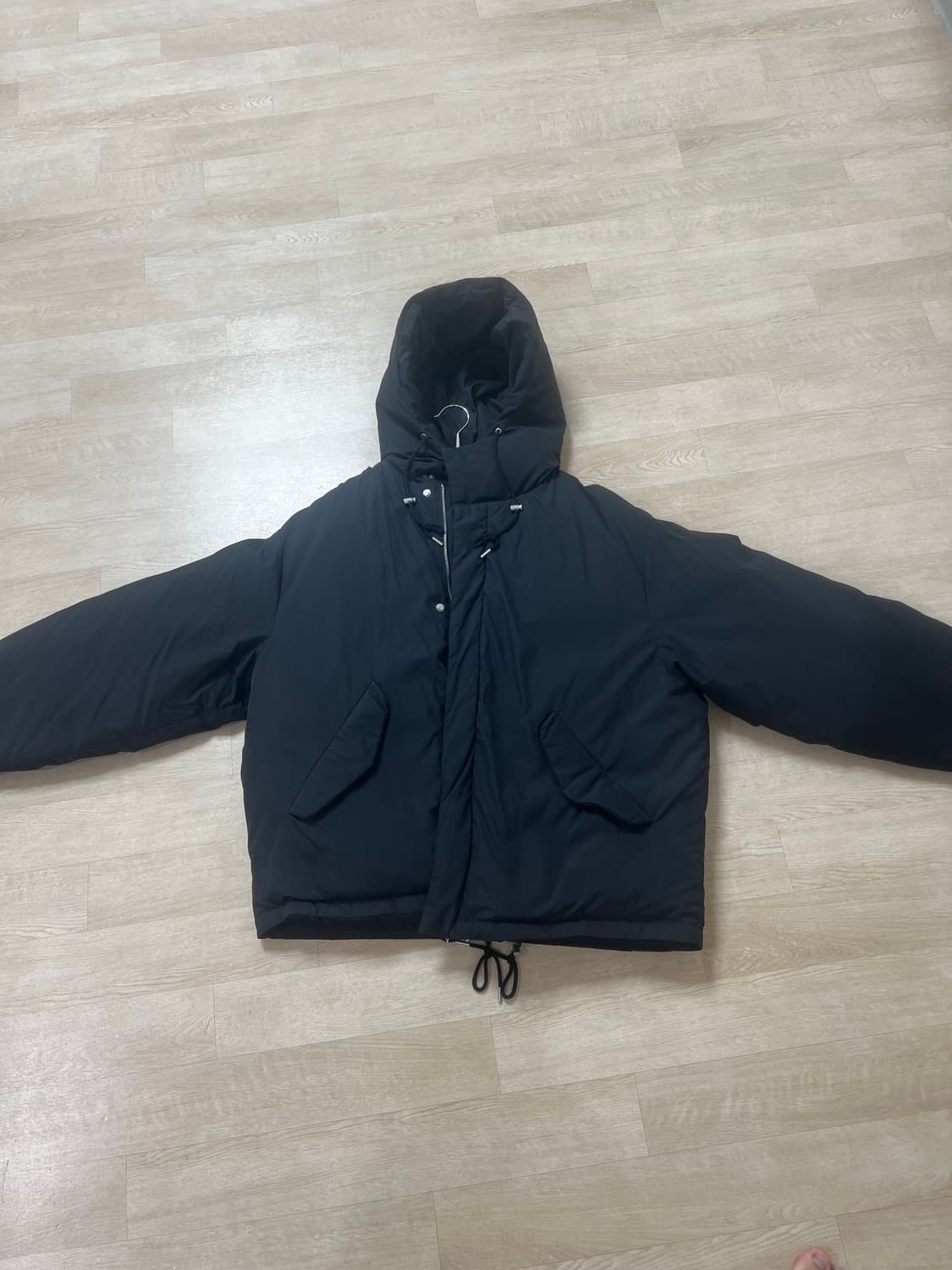 비슬로우 M65 후드 숏 다운 패딩 블랙 M 상품이미지1