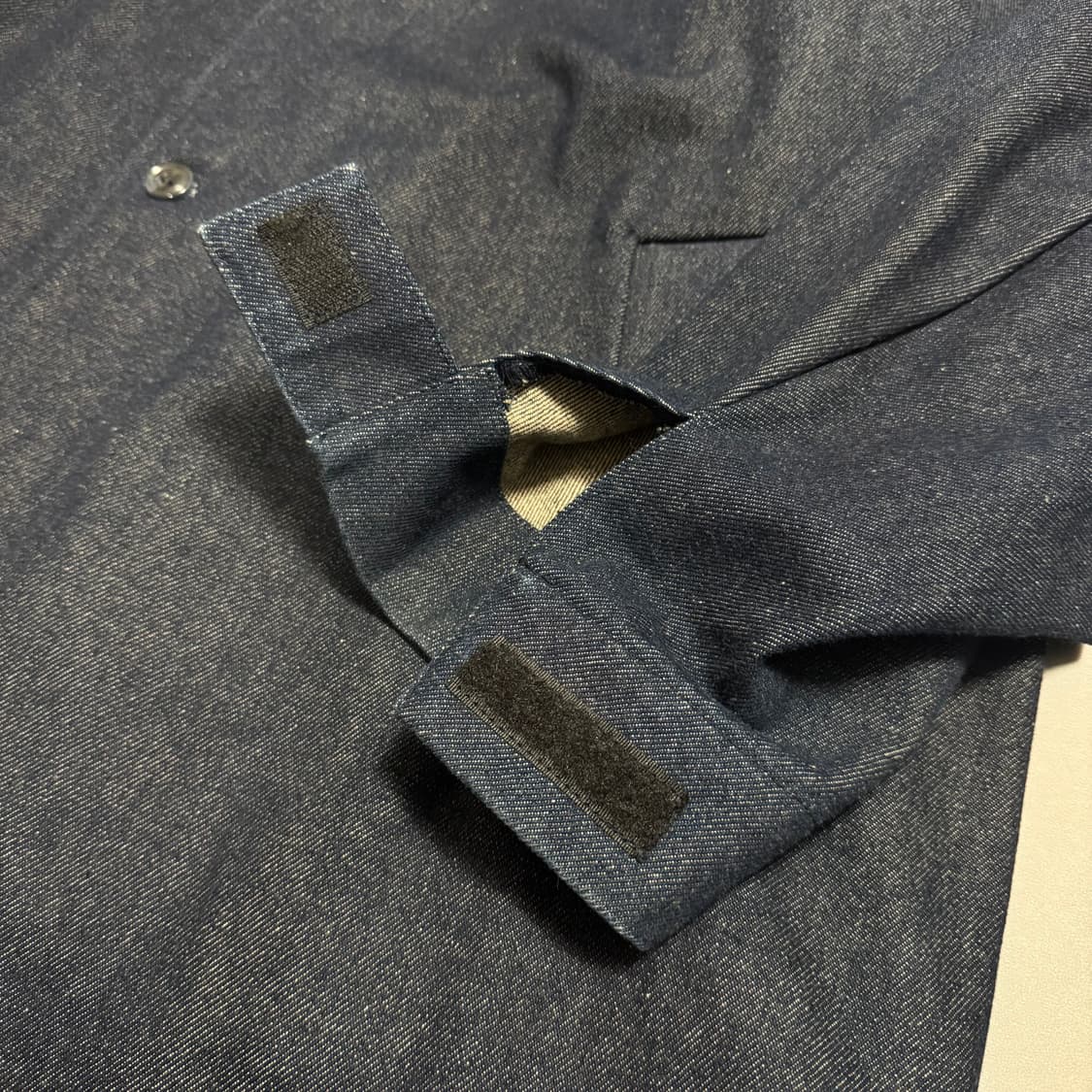 W.W.G 인디고블루 하이넥 버튼 데님 코트 상품이미지4