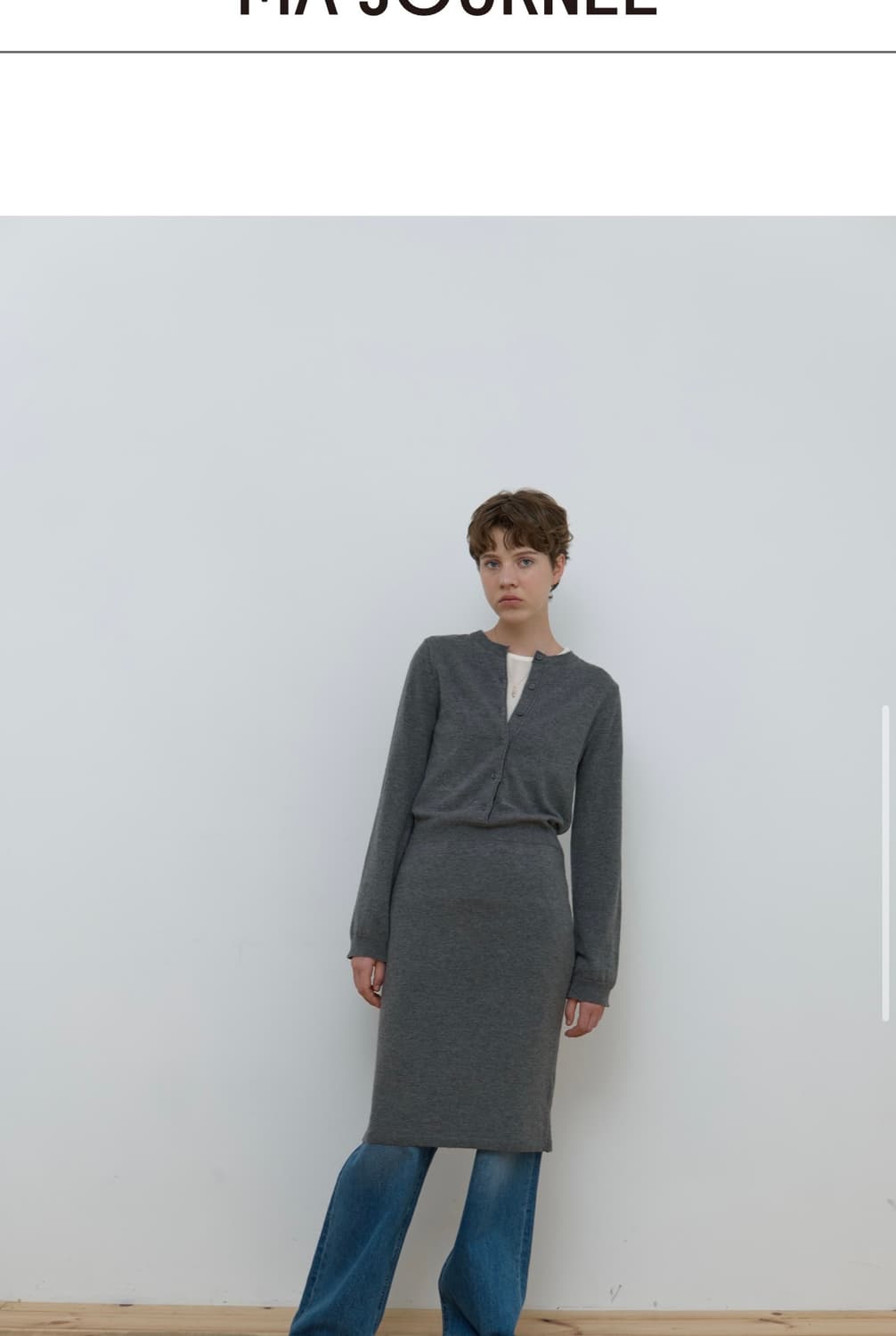 마조네 모노 니트 드레스 상품이미지3