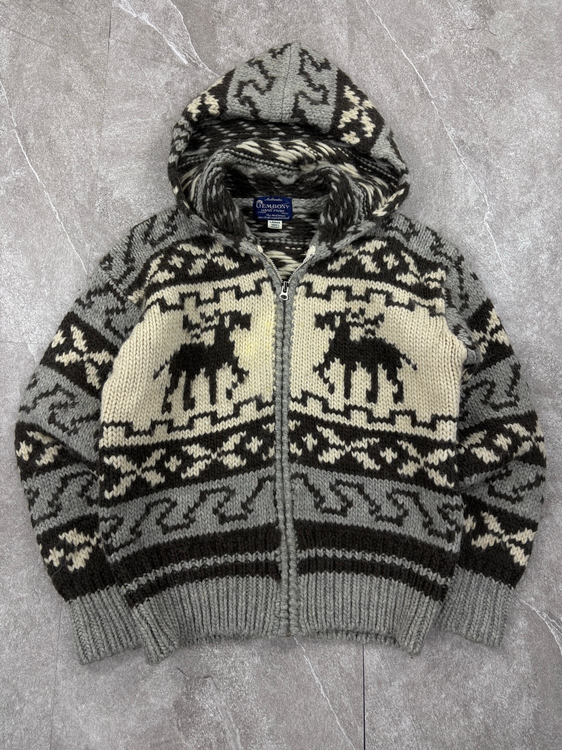 Vintage Cowichan Hooded Zip-up   상품이미지1