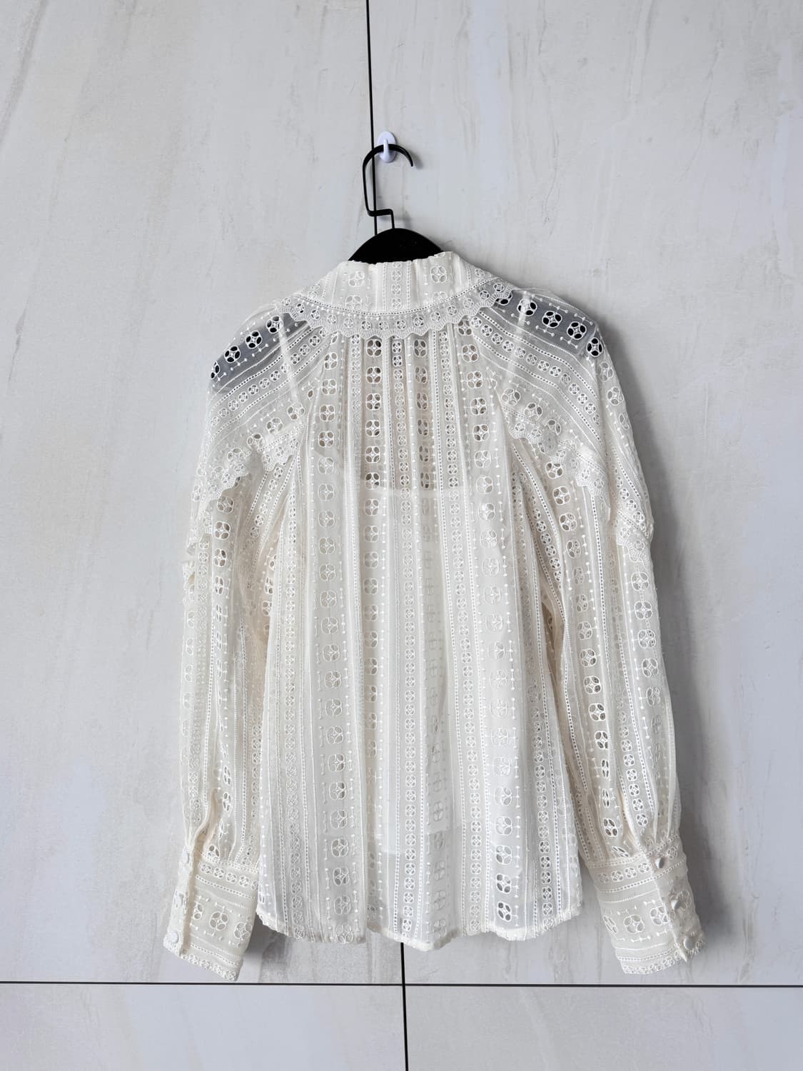 새상품 Rebecca Taylor 레이스 블라우스 S(44,55사이즈) 상품이미지5