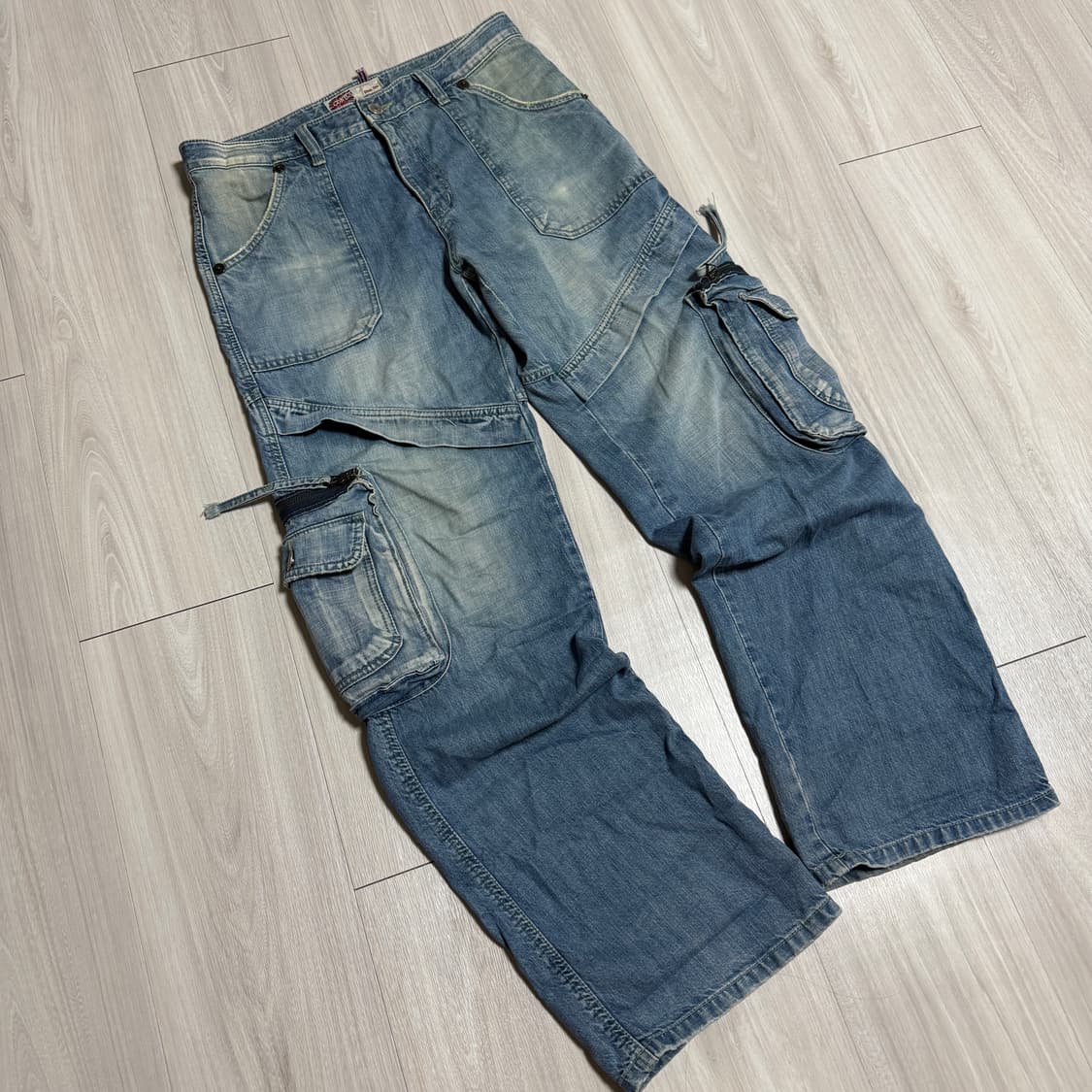 빈티지 카고 포켓 데님진 상품이미지2