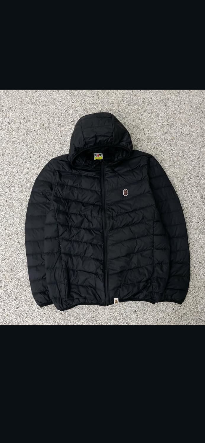 베이프 블랙 경량패딩 상품이미지1