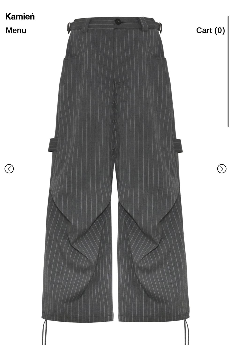 카미엔 247 ALL DAY STRIPE PANTS GRAY 상품이미지1