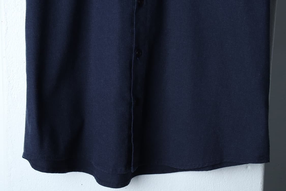 (M-XL) 르아르 반팔 카라 티셔츠 셔츠 남방 블루 무지-H32624 상품이미지4