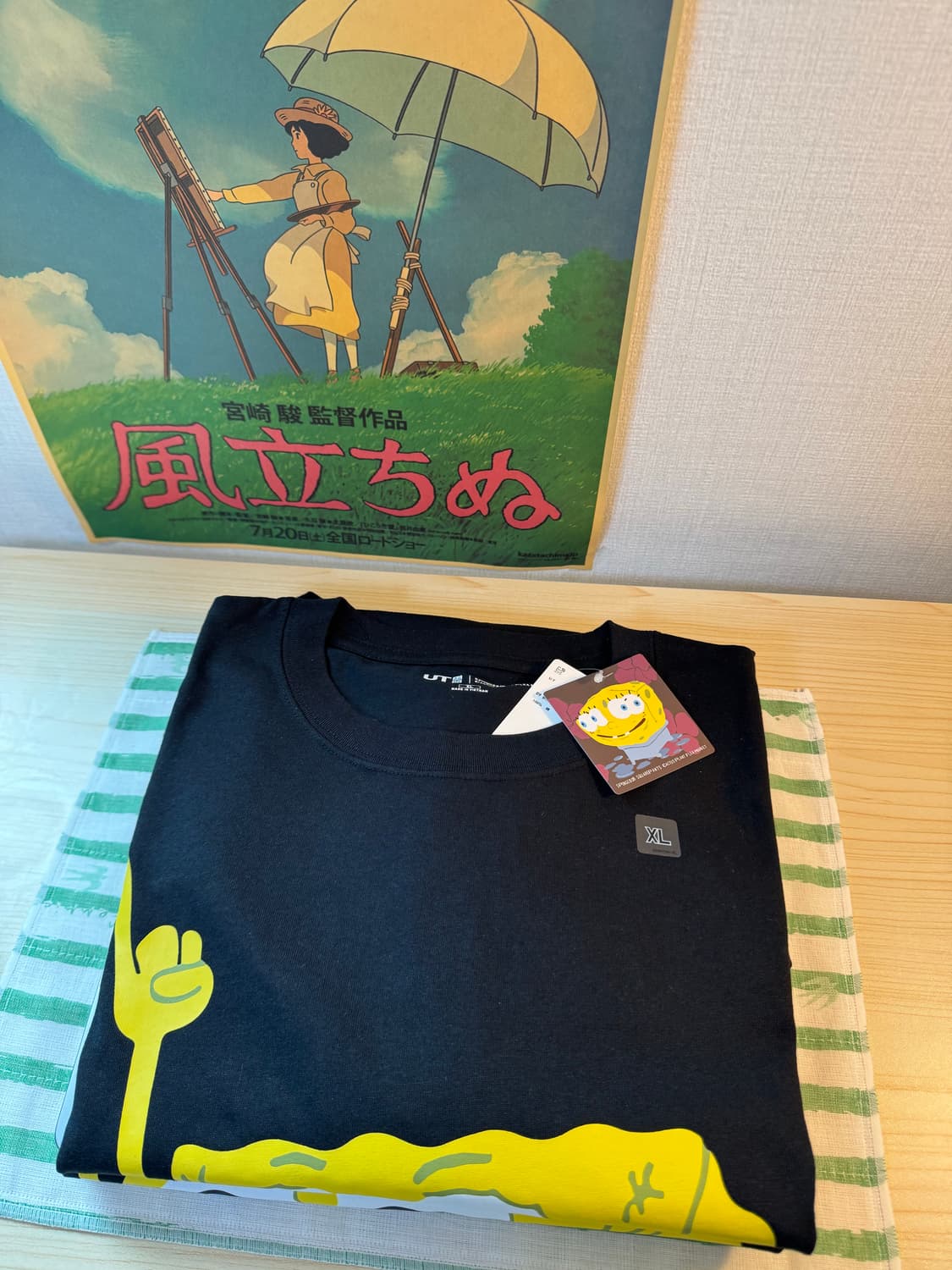 (XL)유니클로 UT x CPFM x 스폰지밥 그래픽 티셔츠 D 블랙 상품이미지1