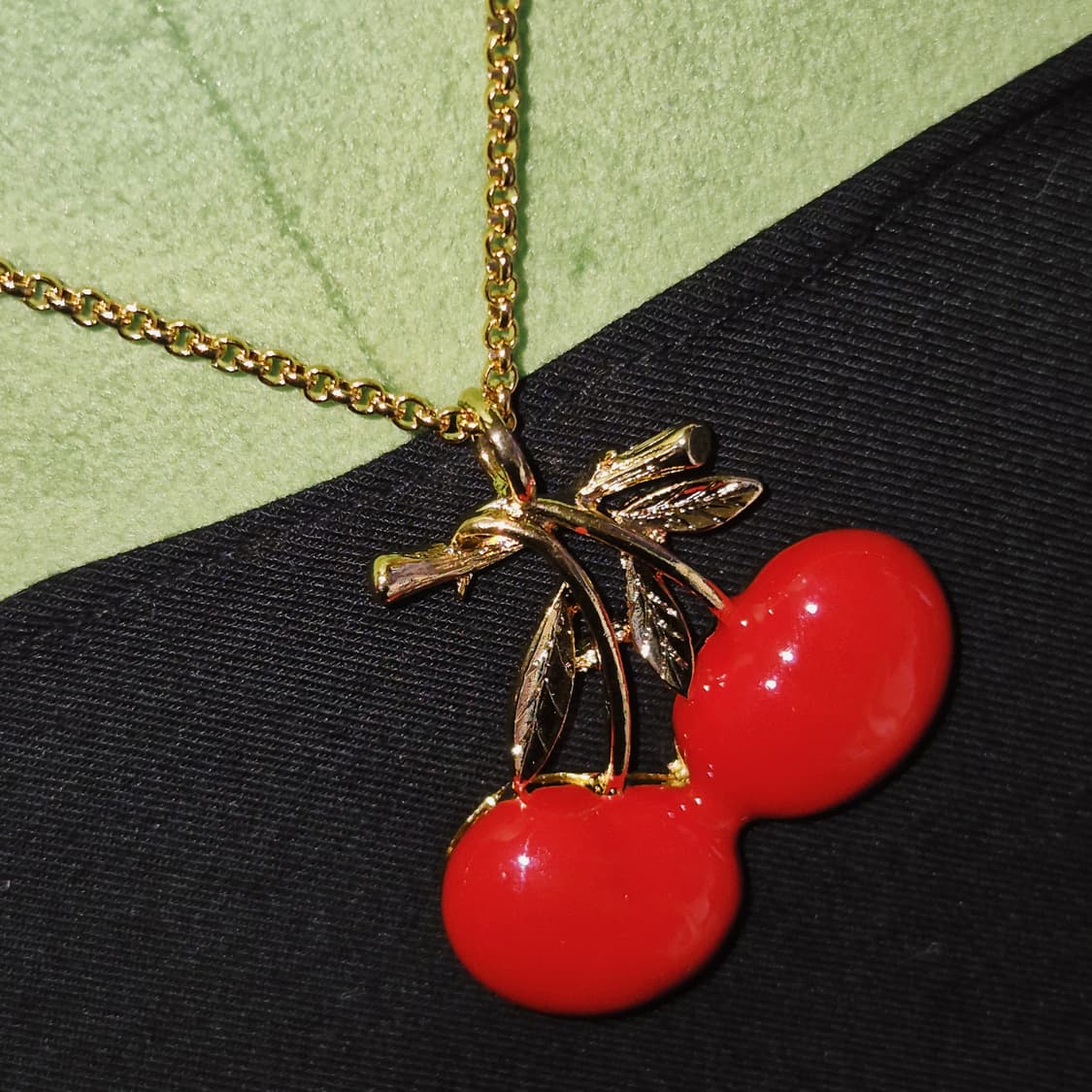 90s 미국 케네스제이 레인 빅 체리 목걸이 상품이미지10