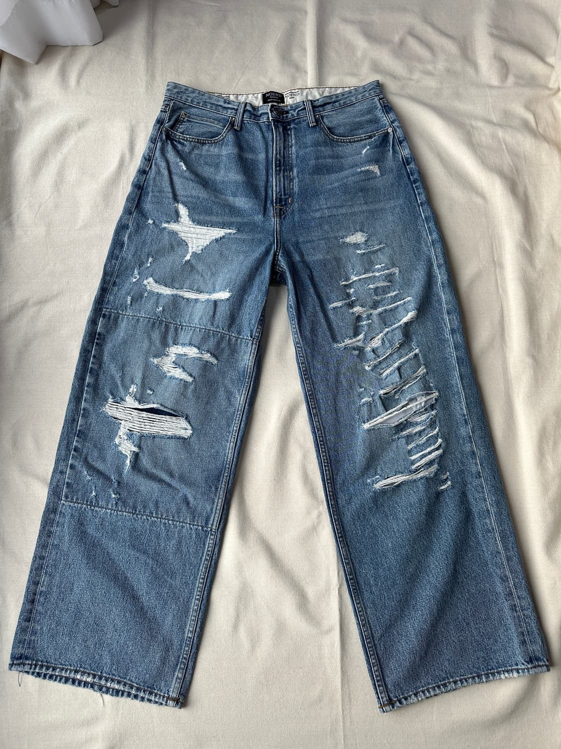 NOEND USA 와이드 디스트로이드 데님팬츠 32 상품이미지1