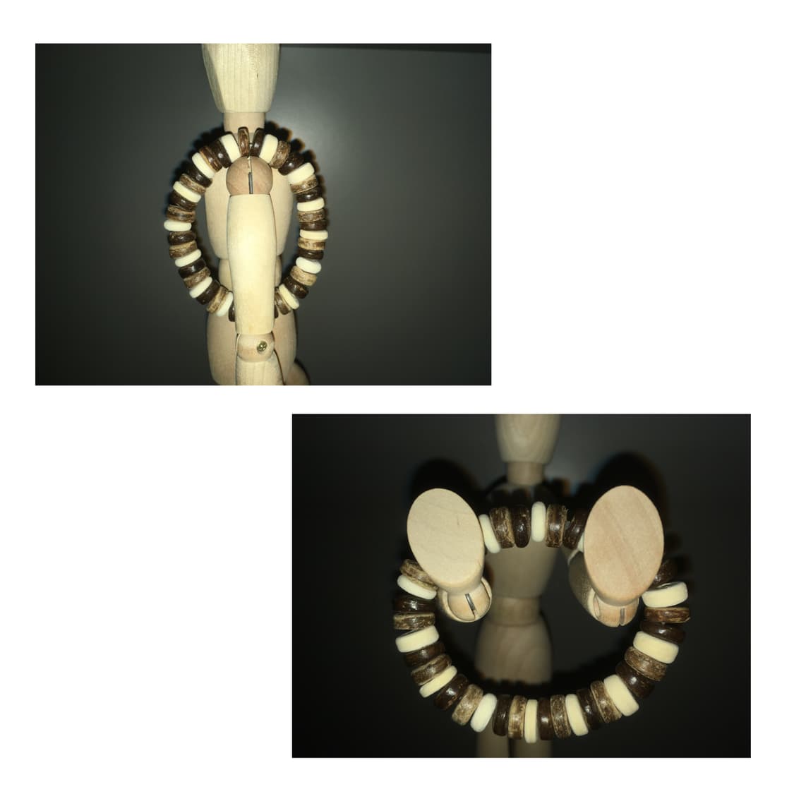 [악] 빈티지 볼드 우드비즈 팔찌 상품이미지3